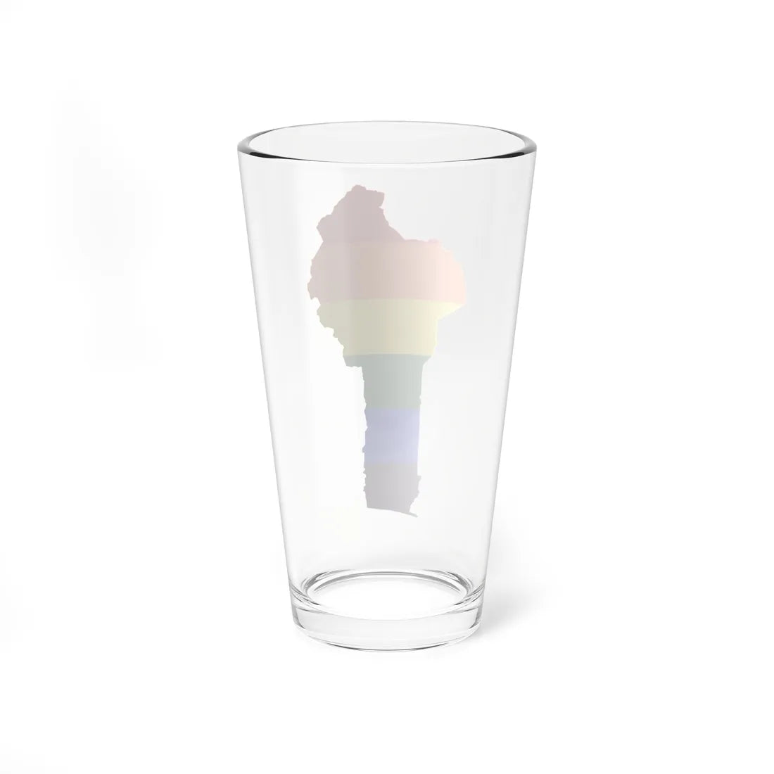 LGBT flag map of Benin (Benin) Pint Glass 16oz - Go Mug Yourself
