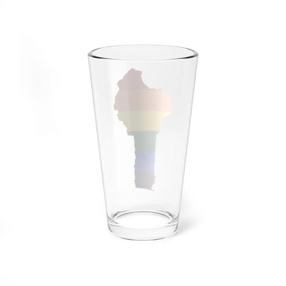 LGBT flag map of Benin (Benin) Pint Glass 16oz - Go Mug Yourself