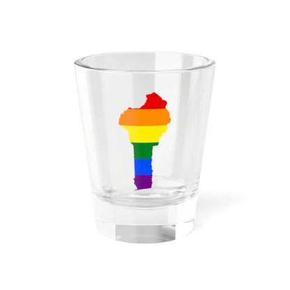 LGBT flag map of Benin (Benin) Shot Glass 1.5oz 1.5oz - Go Mug Yourself