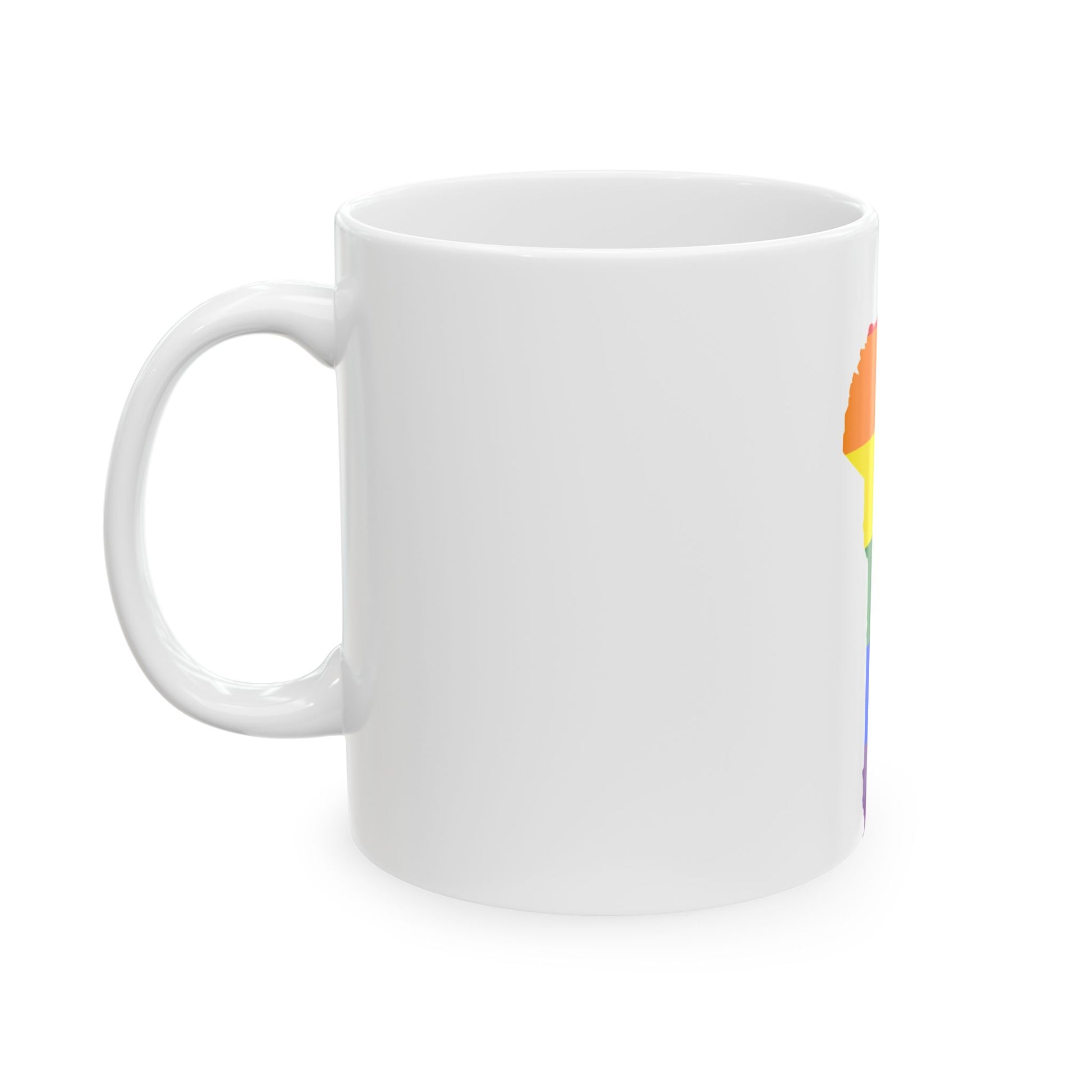 LGBT flag map of Benin (Benin) White Coffee Mug-Go Mug Yourself