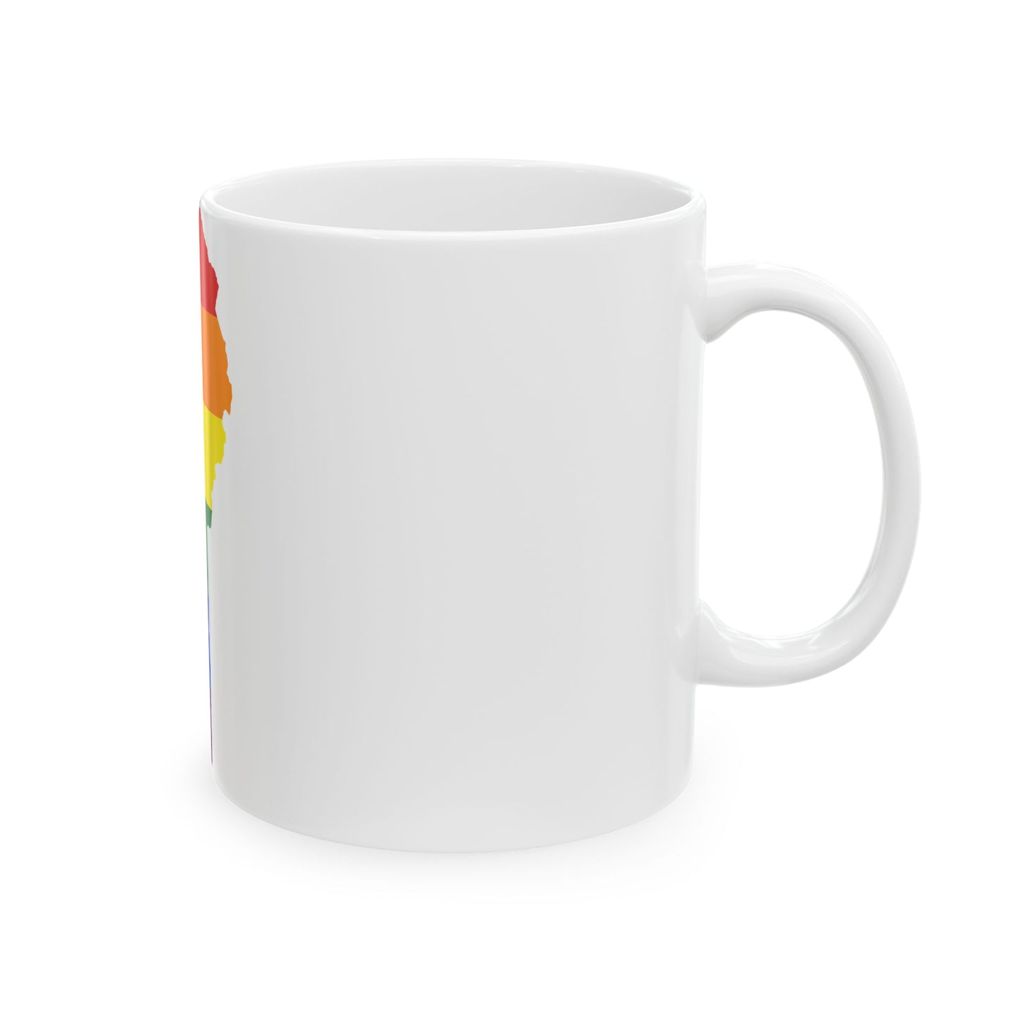 LGBT flag map of Benin (Benin) White Coffee Mug-Go Mug Yourself
