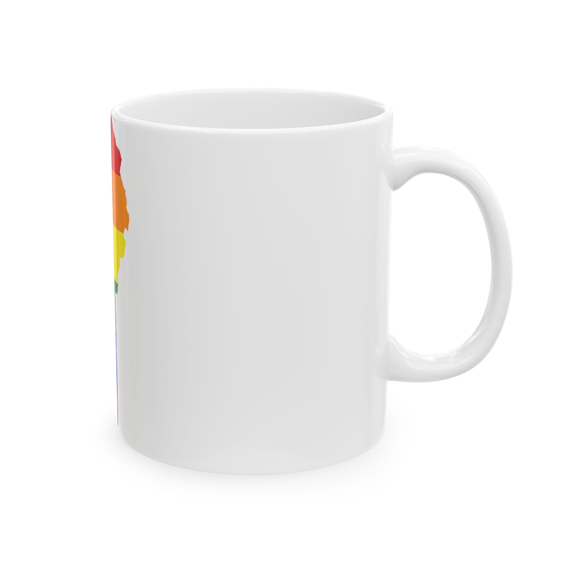 LGBT flag map of Benin (Benin) White Coffee Mug-Go Mug Yourself
