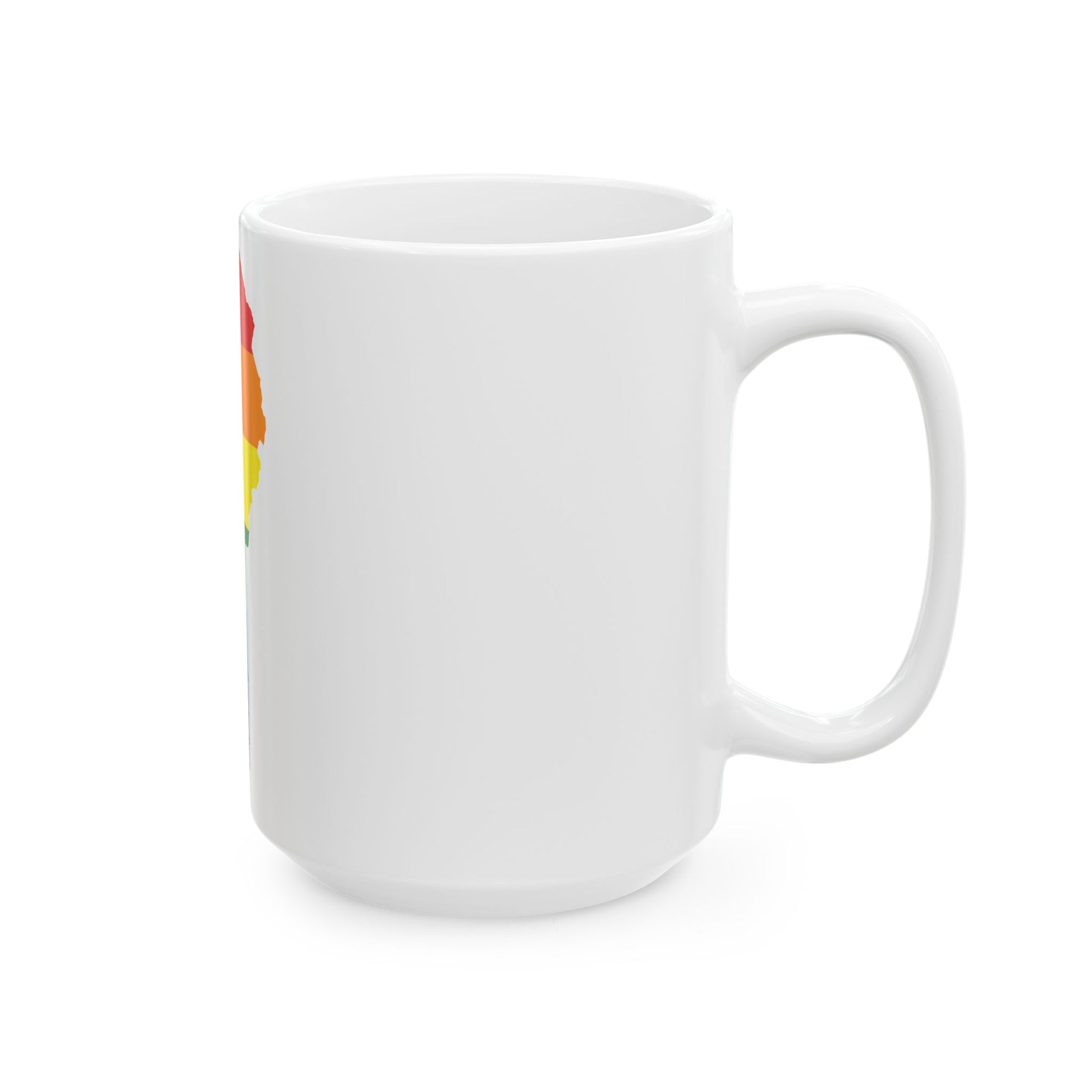 LGBT flag map of Benin (Benin) White Coffee Mug-Go Mug Yourself