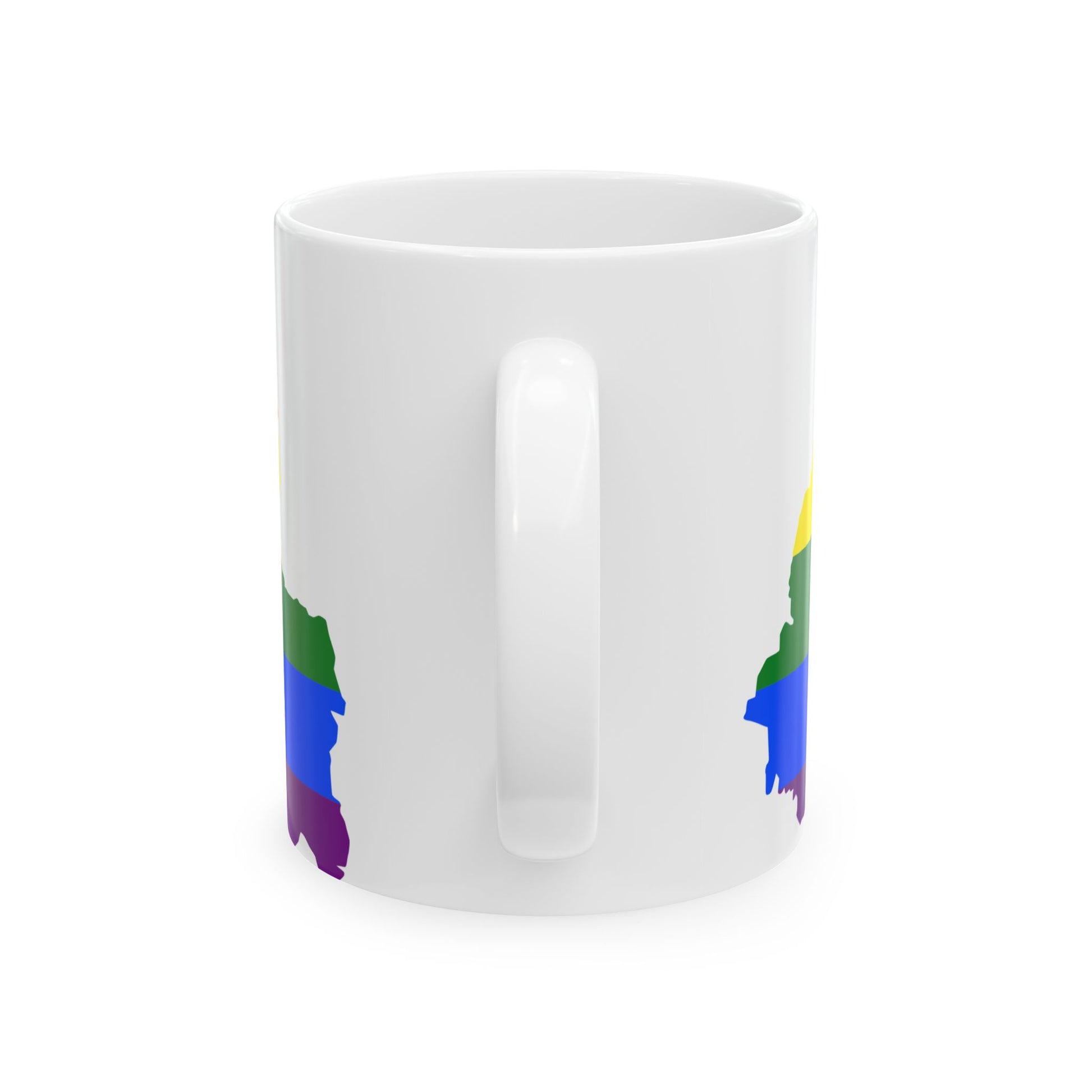 LGBT flag map of Bhutan (Bhutan) White Coffee Mug-Go Mug Yourself