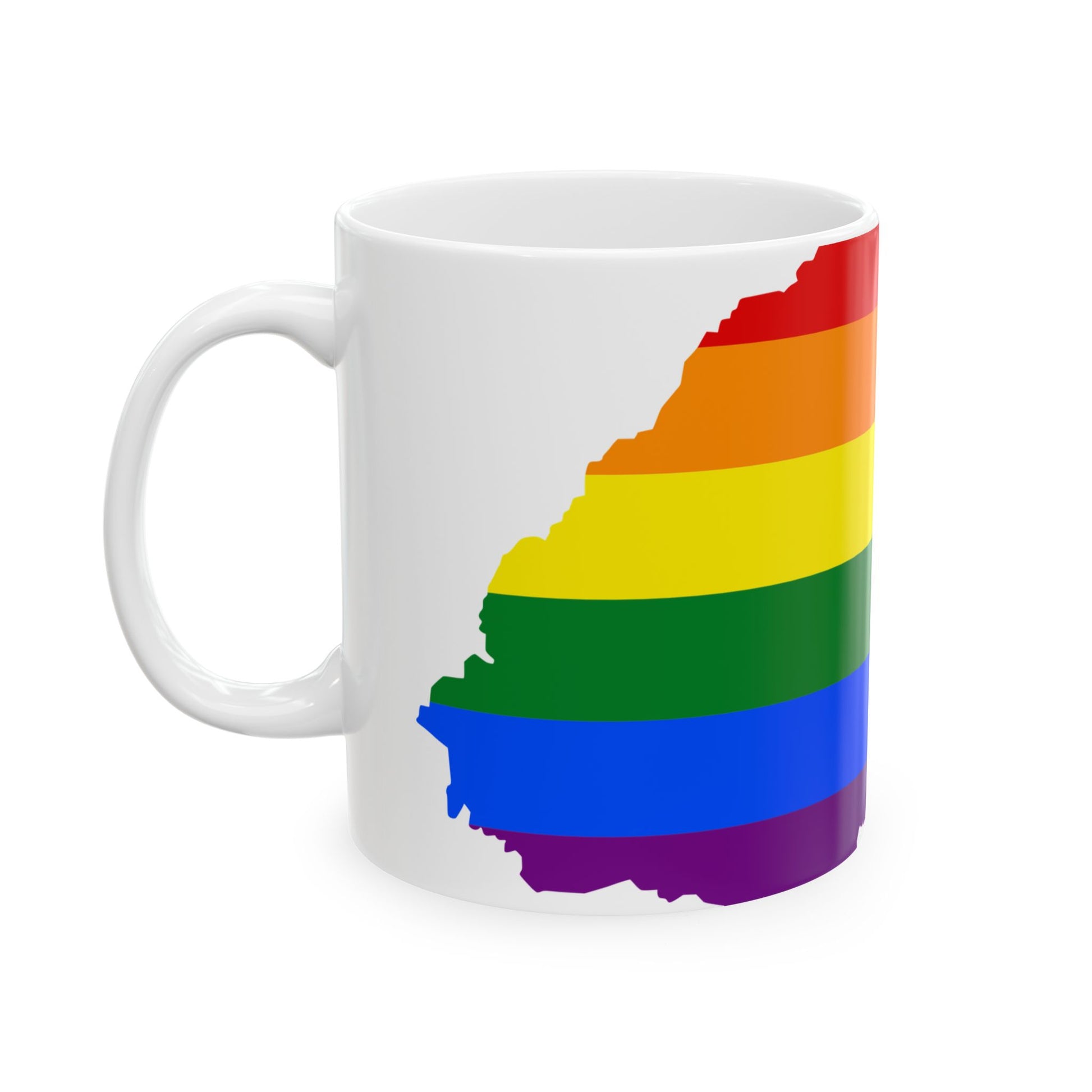 LGBT flag map of Bhutan (Bhutan) White Coffee Mug-Go Mug Yourself