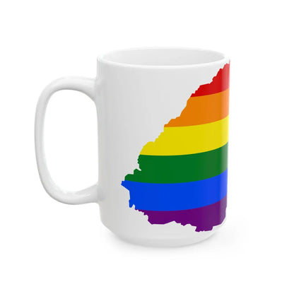LGBT flag map of Bhutan (Bhutan) White Coffee Mug - Go Mug Yourself