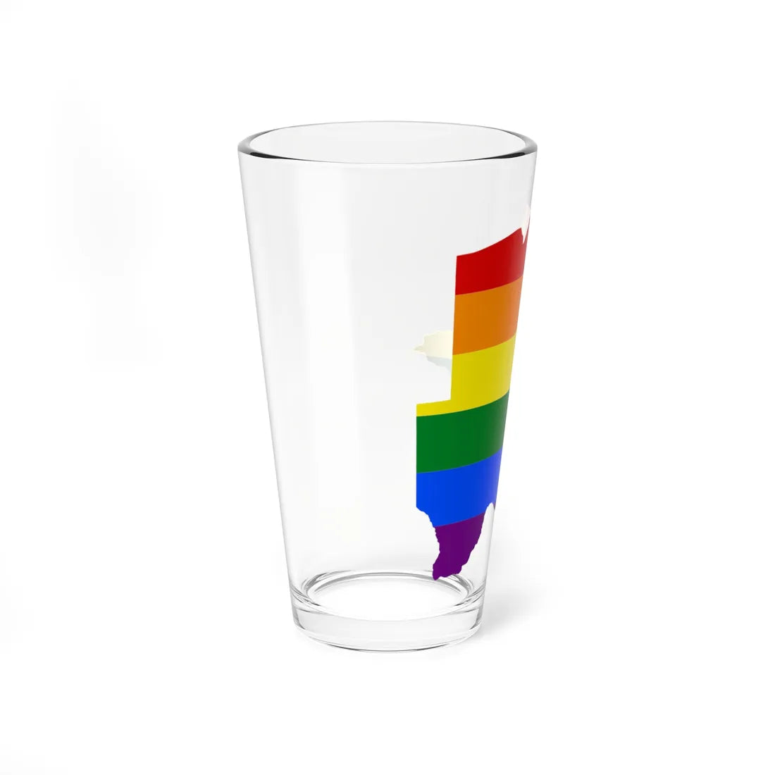 LGBT flag map of Botswana (Botswana) Pint Glass 16oz - Go Mug Yourself