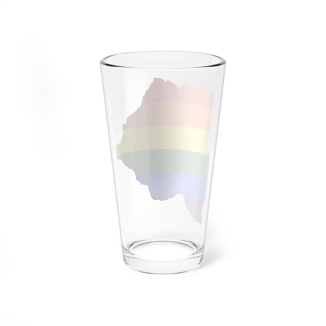 LGBT flag map of Botswana (Botswana) Pint Glass 16oz - Go Mug Yourself