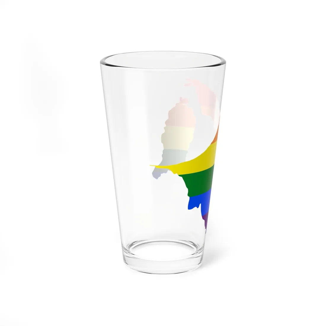 LGBT flag map of Brunei (Brunei) Pint Glass 16oz - Go Mug Yourself