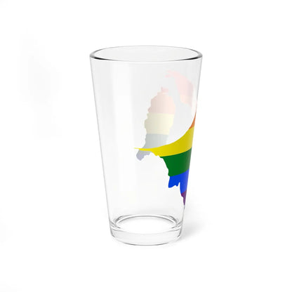 LGBT flag map of Brunei (Brunei) Pint Glass 16oz - Go Mug Yourself