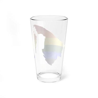 LGBT flag map of Brunei (Brunei) Pint Glass 16oz - Go Mug Yourself