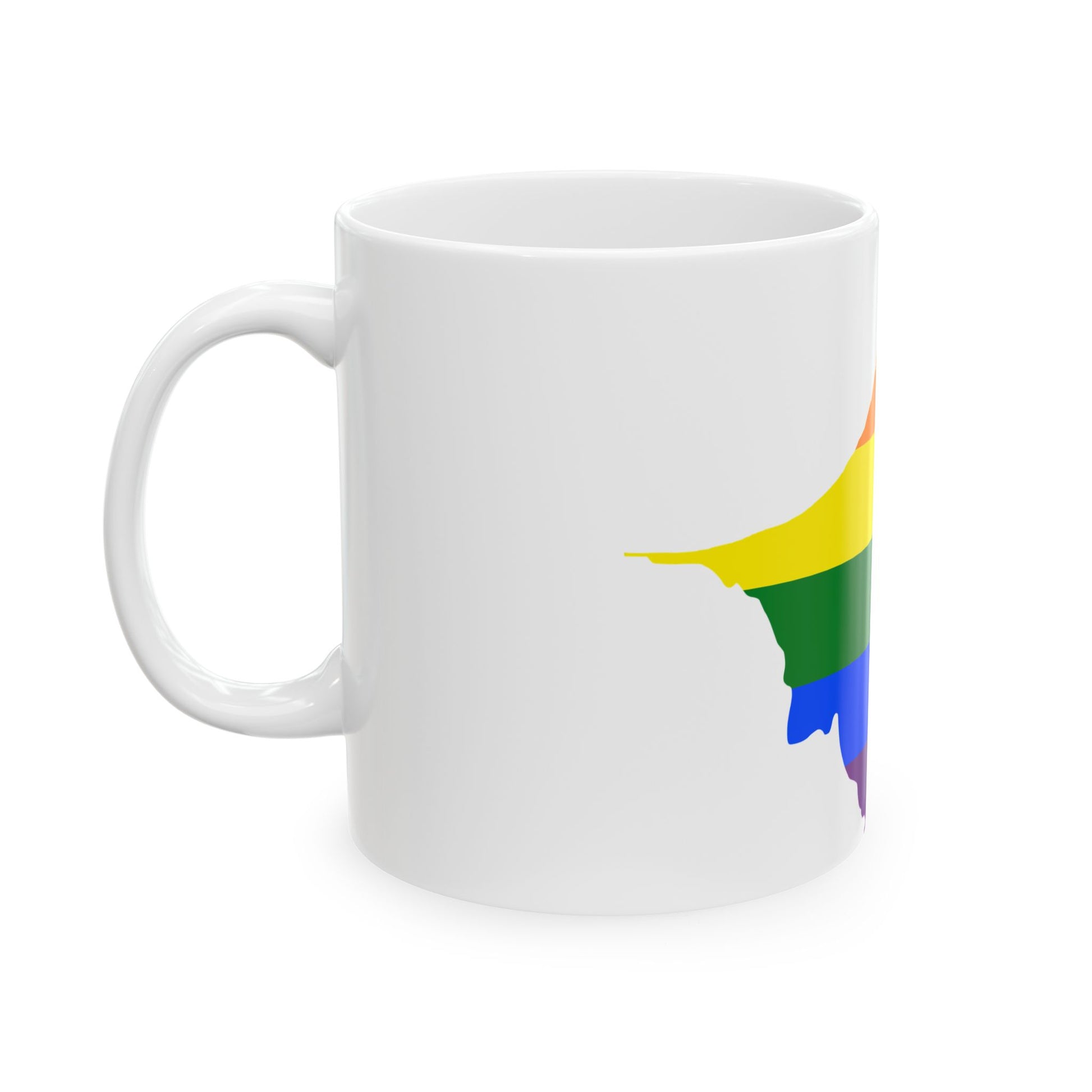 LGBT flag map of Brunei (Brunei) White Coffee Mug-Go Mug Yourself