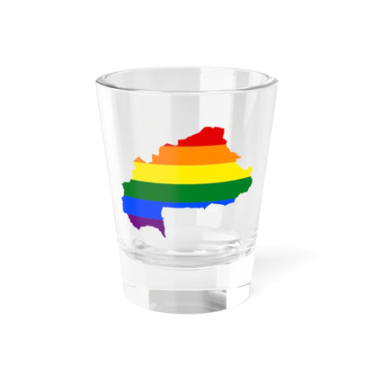 LGBT flag map of Burkina Faso (Burkina Faso) Shot Glass 1.5oz 1.5oz - Go Mug Yourself