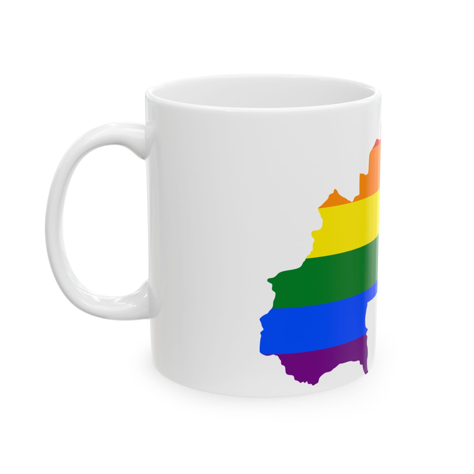 LGBT flag map of Burkina Faso (Burkina Faso) White Coffee Mug-Go Mug Yourself