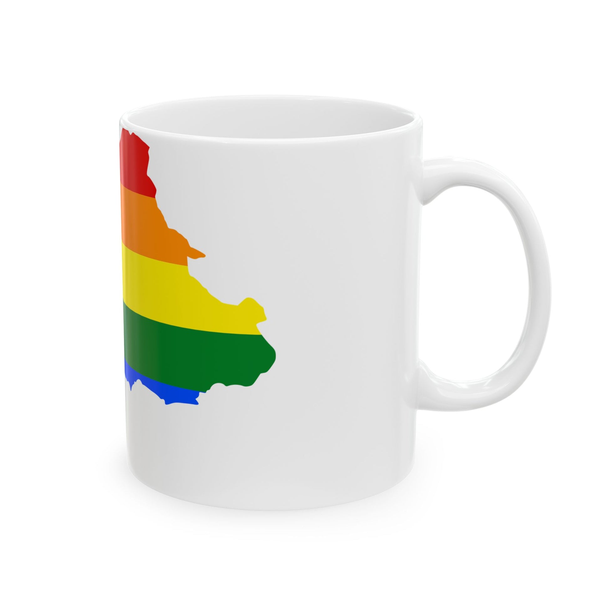LGBT flag map of Burkina Faso (Burkina Faso) White Coffee Mug-Go Mug Yourself