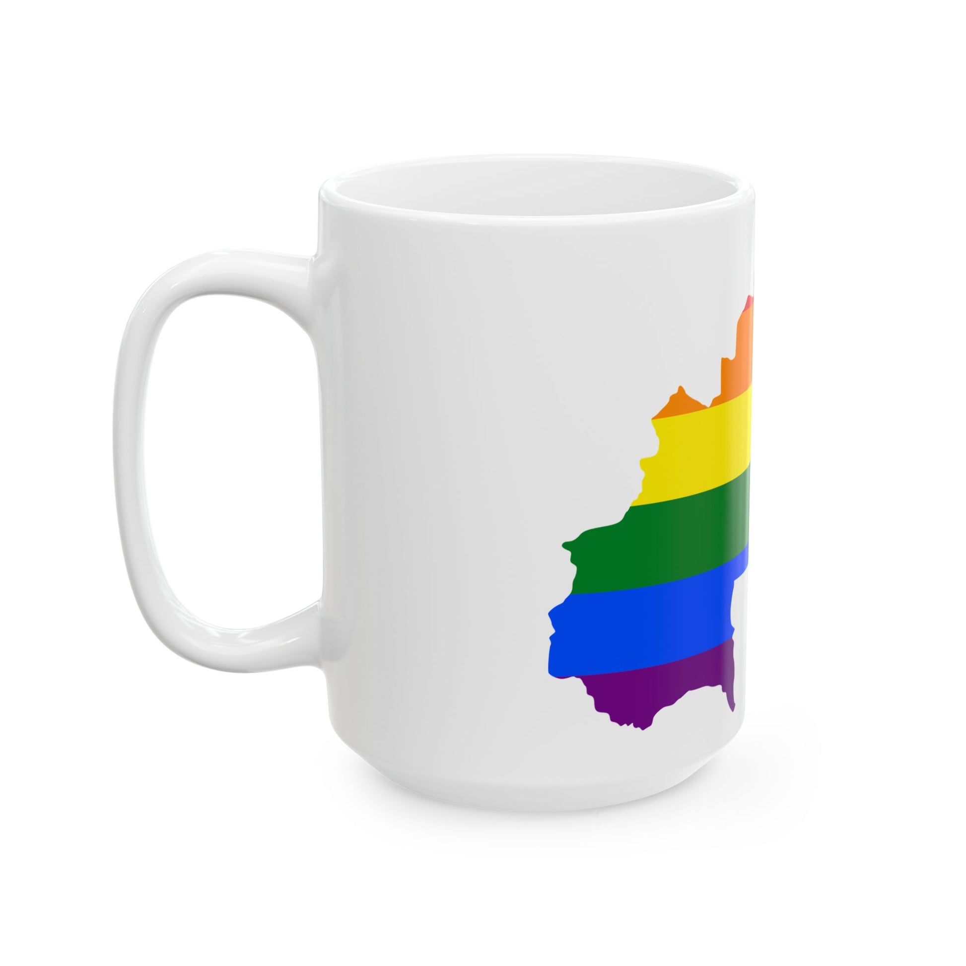 LGBT flag map of Burkina Faso (Burkina Faso) White Coffee Mug-Go Mug Yourself