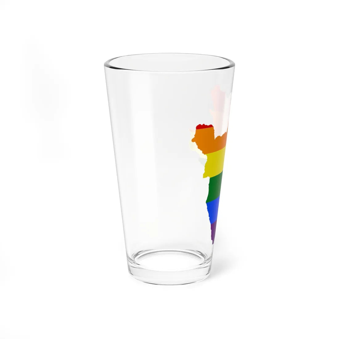 LGBT flag map of Burundi (Burundi) Pint Glass 16oz - Go Mug Yourself