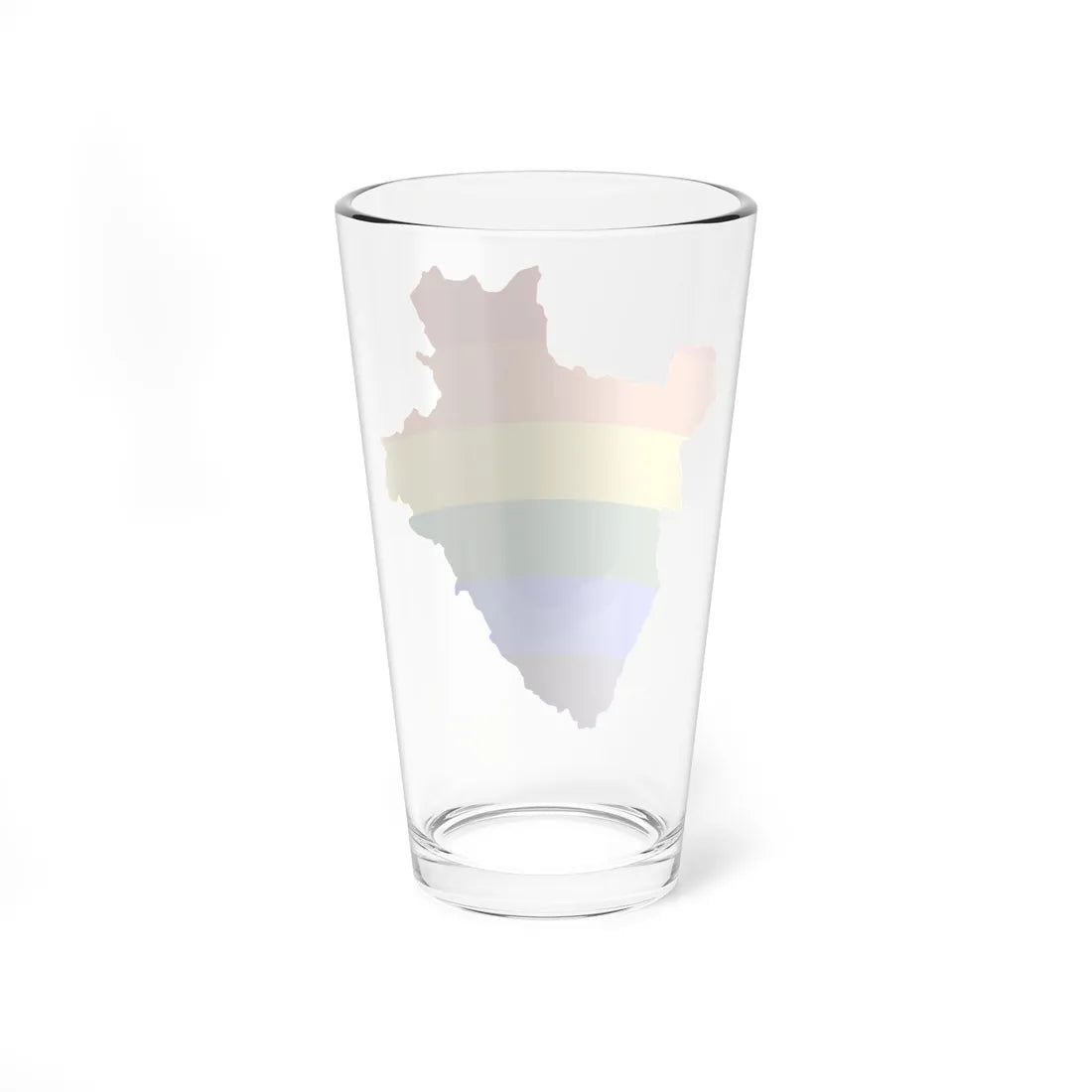 LGBT flag map of Burundi (Burundi) Pint Glass 16oz - Go Mug Yourself