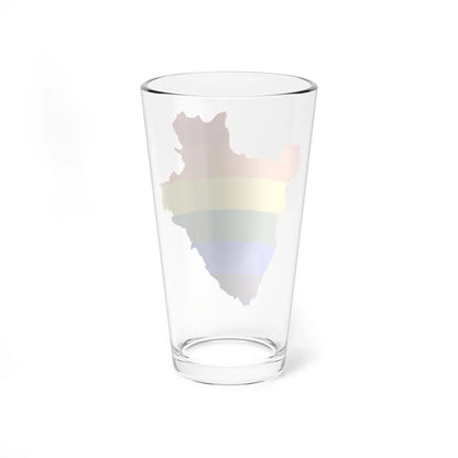 LGBT flag map of Burundi (Burundi) Pint Glass 16oz - Go Mug Yourself
