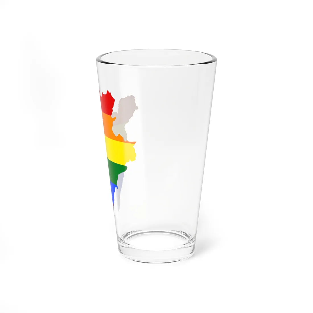 LGBT flag map of Burundi (Burundi) Pint Glass 16oz - Go Mug Yourself