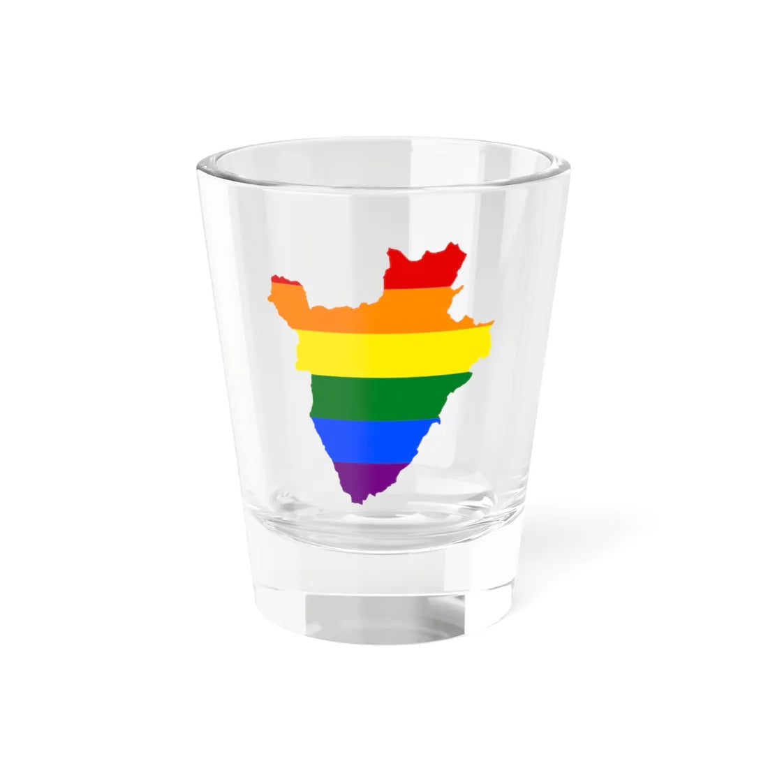 LGBT flag map of Burundi (Burundi) Shot Glass 1.5oz 1.5oz - Go Mug Yourself