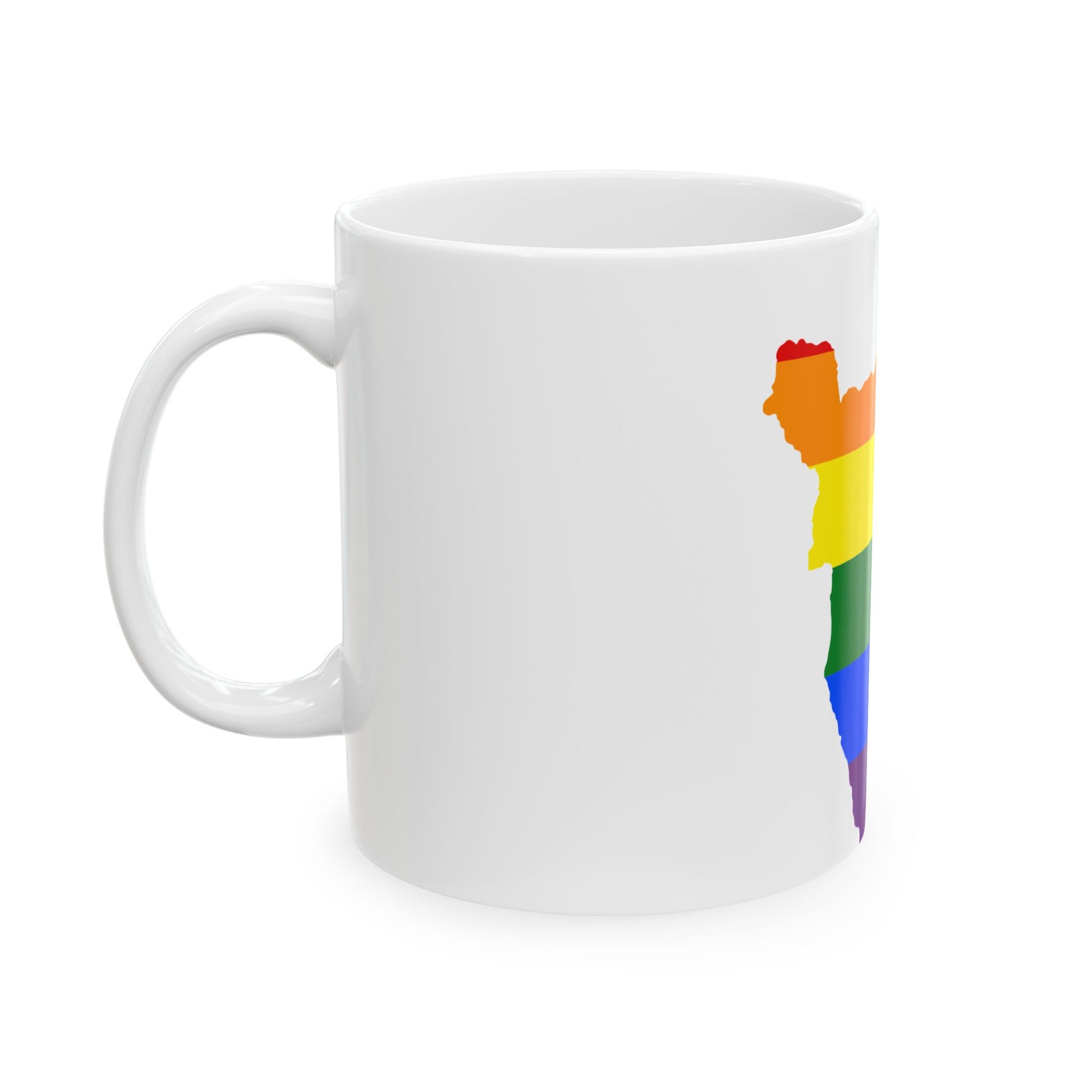 LGBT flag map of Burundi (Burundi) White Coffee Mug-Go Mug Yourself