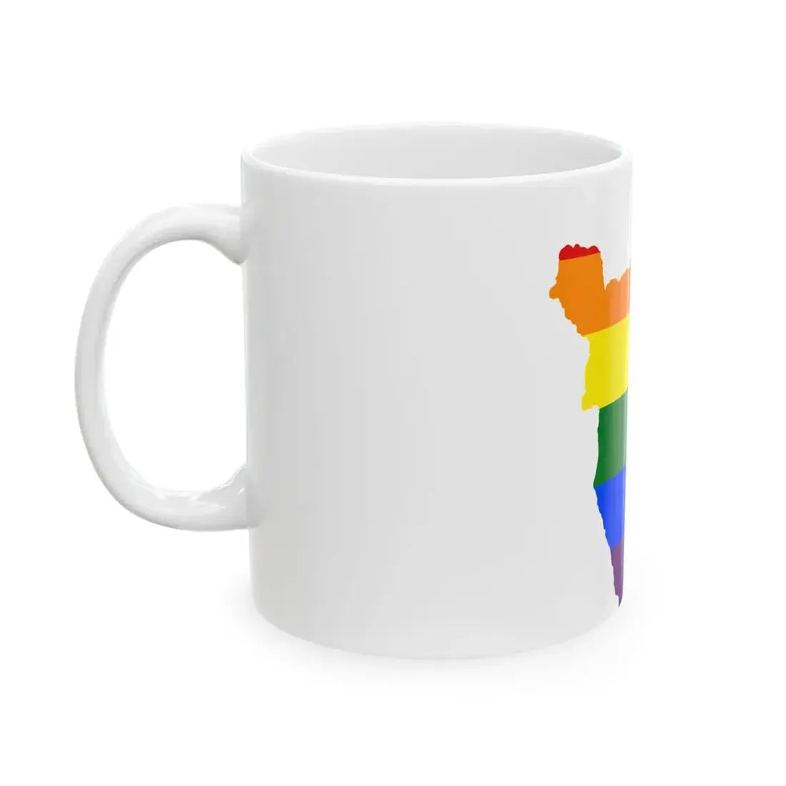 LGBT flag map of Burundi (Burundi) White Coffee Mug - Go Mug Yourself