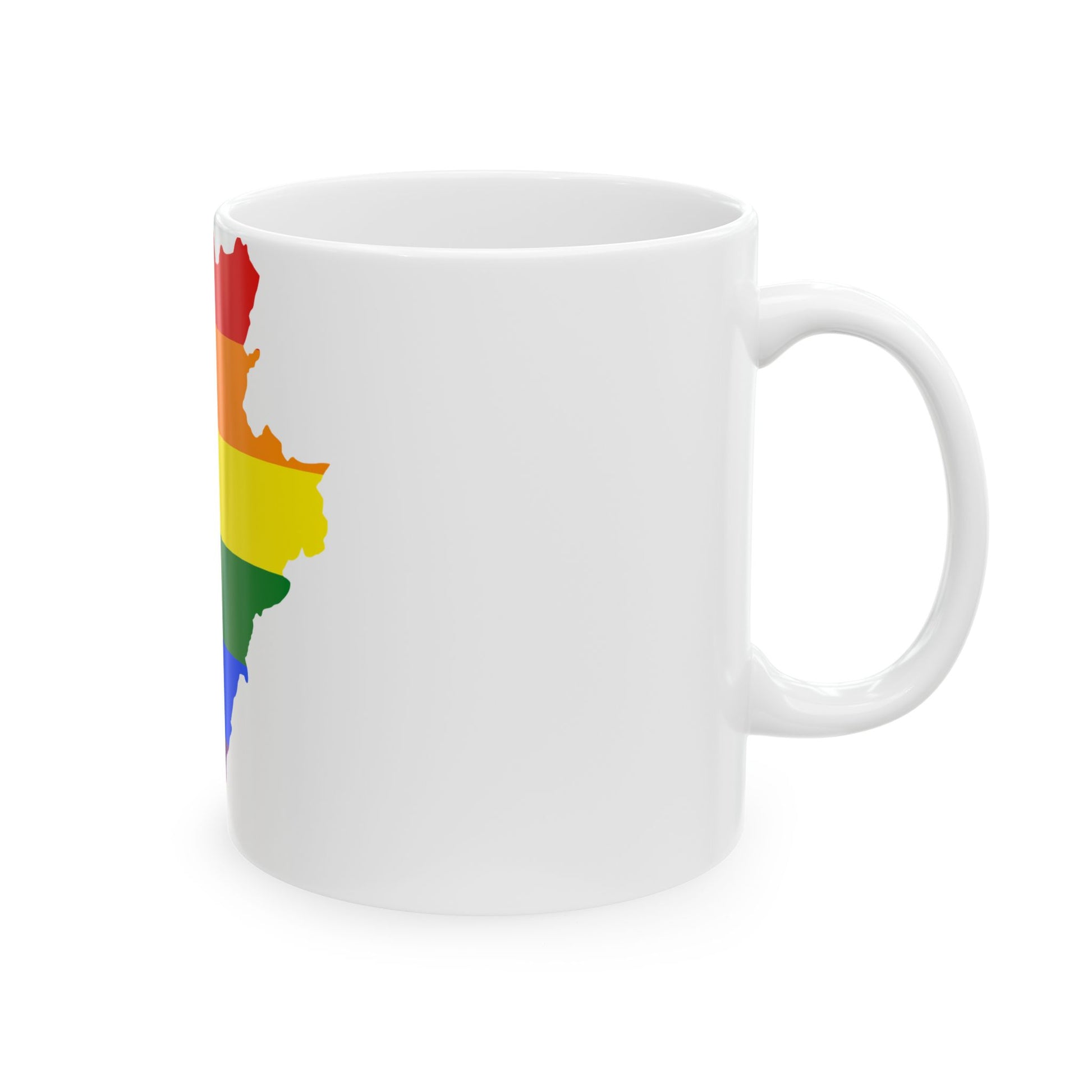 LGBT flag map of Burundi (Burundi) White Coffee Mug-Go Mug Yourself