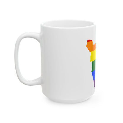 LGBT flag map of Burundi (Burundi) White Coffee Mug-Go Mug Yourself