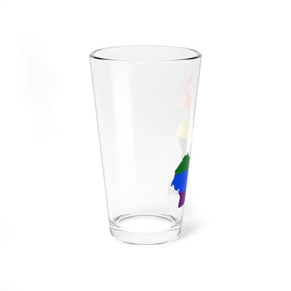 LGBT flag map of Cameroon (Cameroon) Pint Glass 16oz - Go Mug Yourself