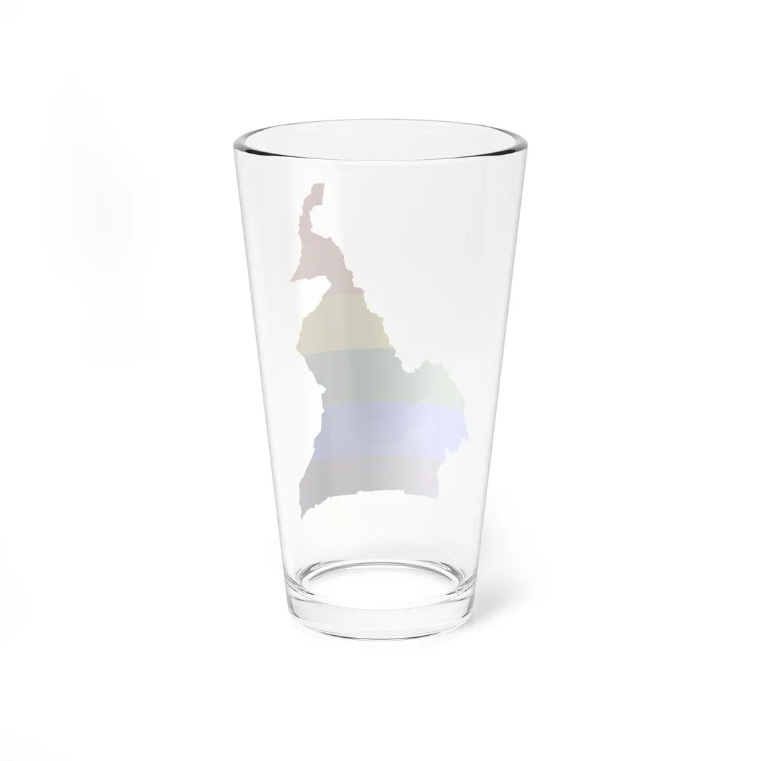 LGBT flag map of Cameroon (Cameroon) Pint Glass 16oz - Go Mug Yourself