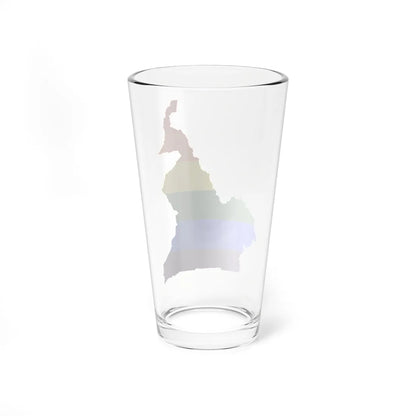 LGBT flag map of Cameroon (Cameroon) Pint Glass 16oz - Go Mug Yourself