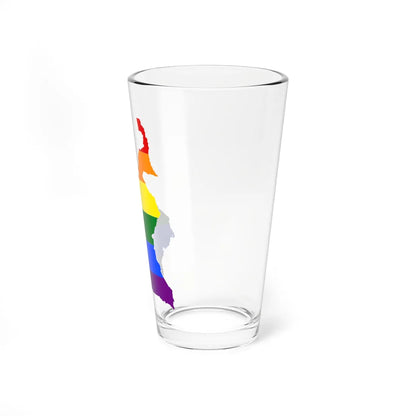 LGBT flag map of Cameroon (Cameroon) Pint Glass 16oz - Go Mug Yourself