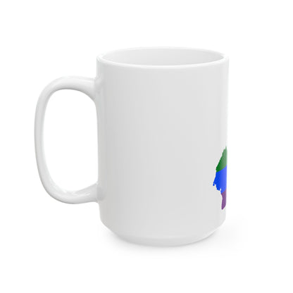 LGBT flag map of Cameroon (Cameroon) White Coffee Mug-Go Mug Yourself