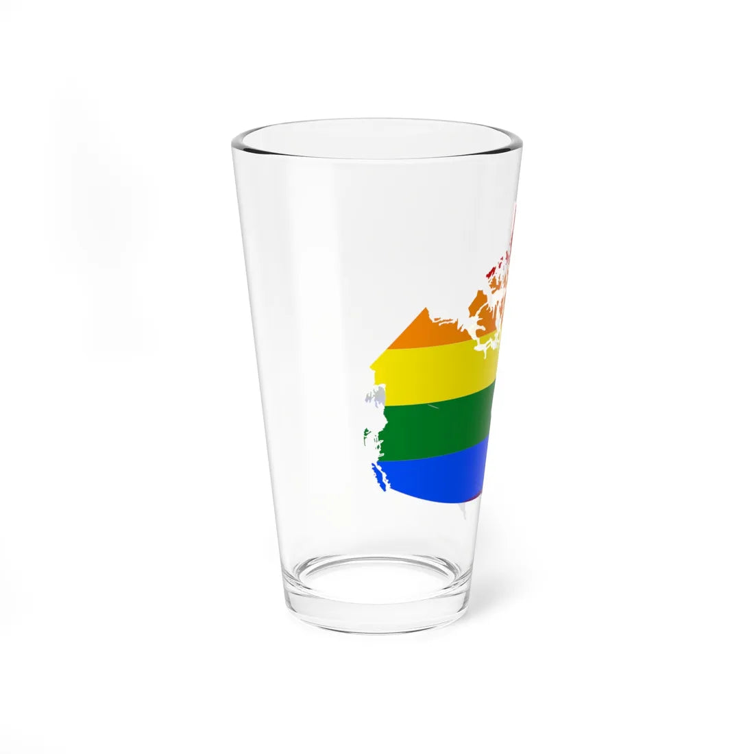 LGBT flag map of Canada (Canada) Pint Glass 16oz - Go Mug Yourself