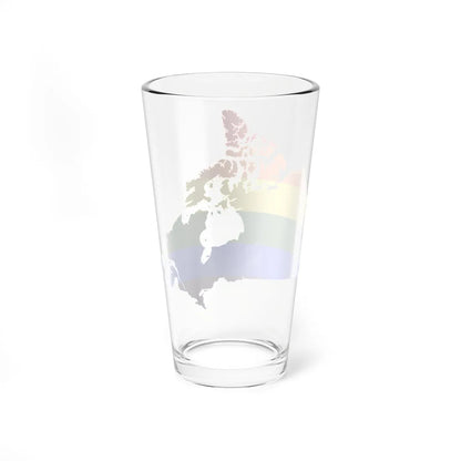 LGBT flag map of Canada (Canada) Pint Glass 16oz - Go Mug Yourself