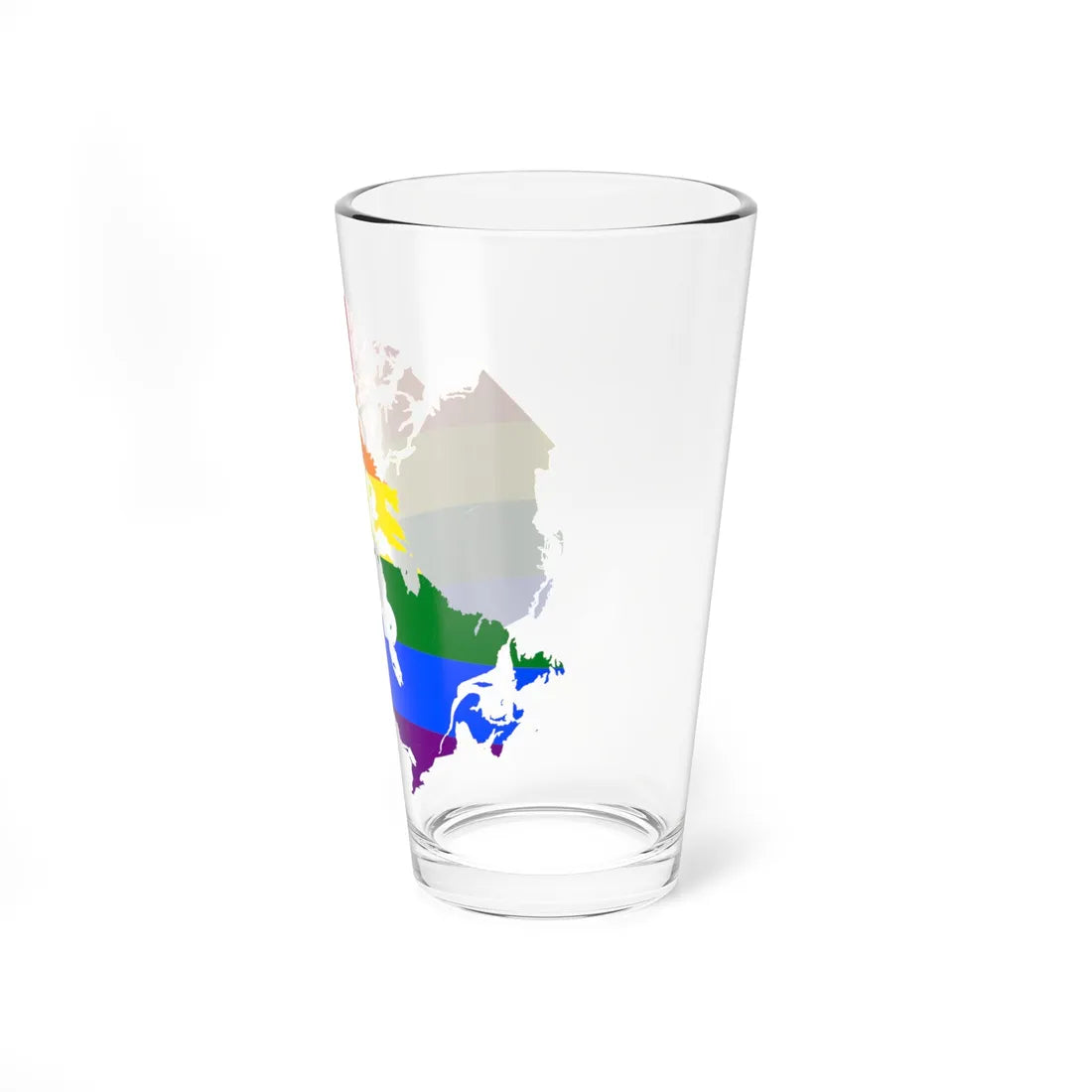 LGBT flag map of Canada (Canada) Pint Glass 16oz - Go Mug Yourself