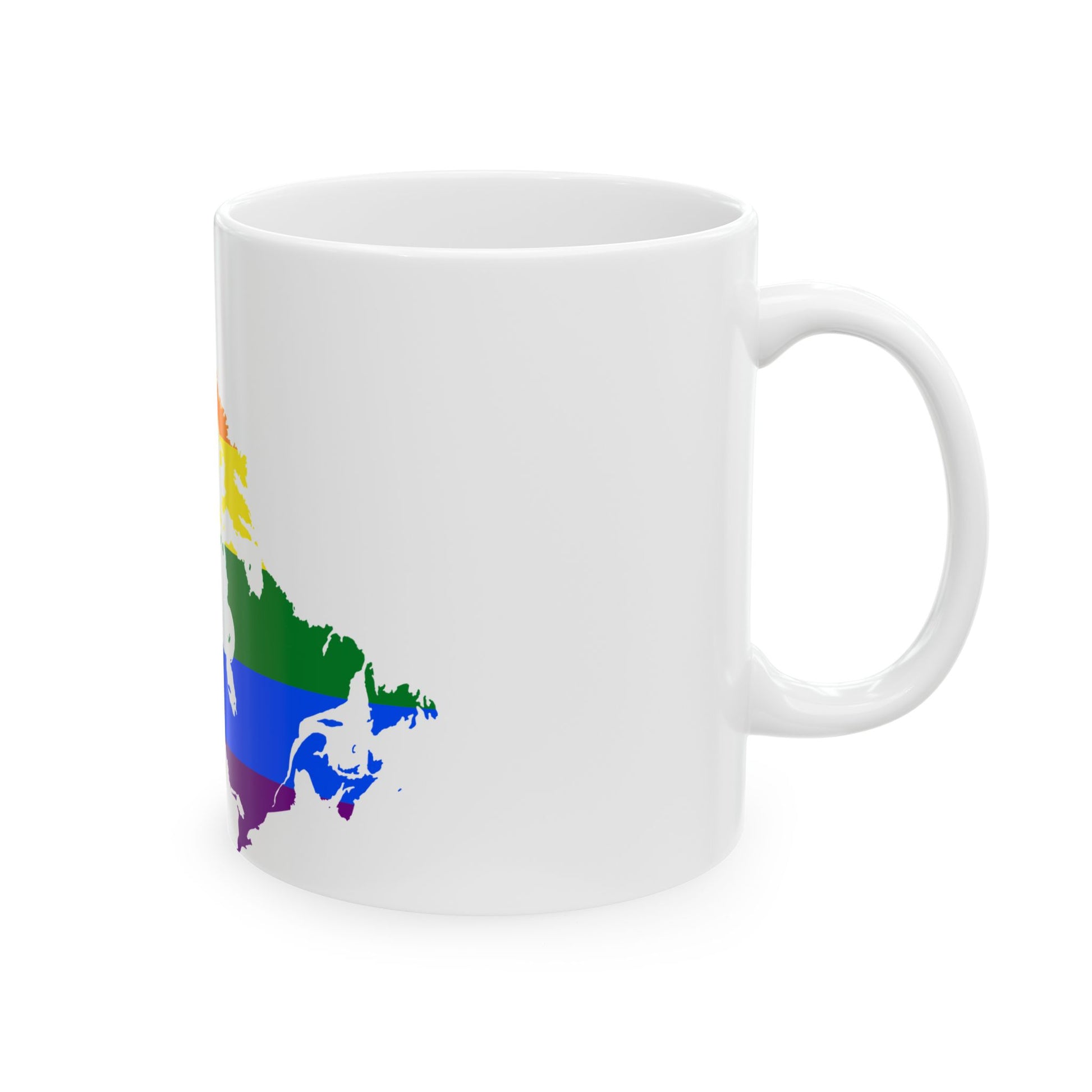 LGBT flag map of Canada (Canada) White Coffee Mug-Go Mug Yourself