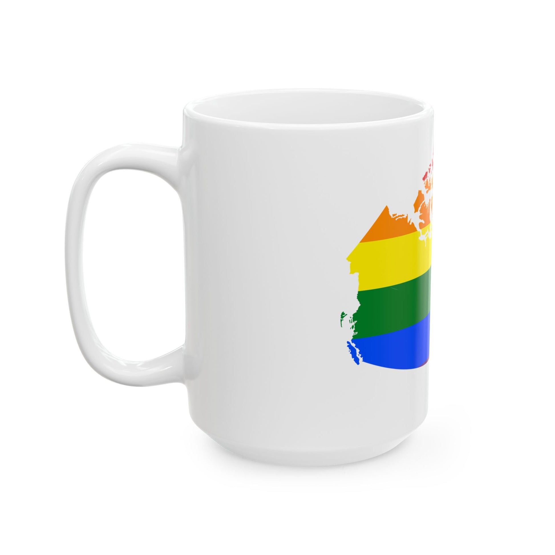 LGBT flag map of Canada (Canada) White Coffee Mug-Go Mug Yourself