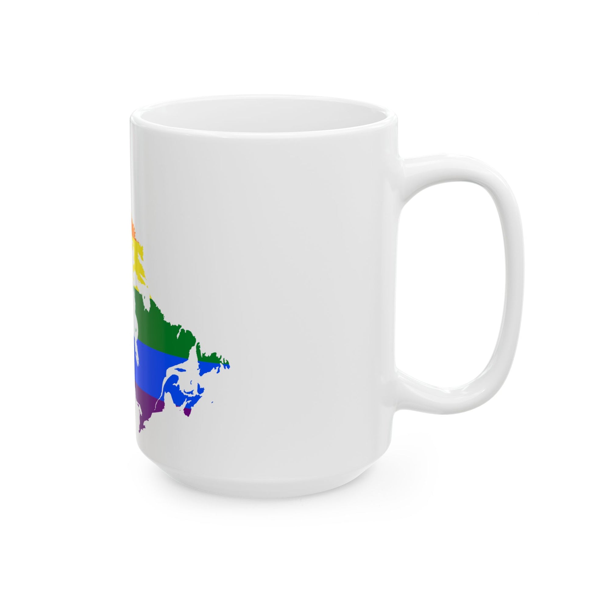 LGBT flag map of Canada (Canada) White Coffee Mug-Go Mug Yourself