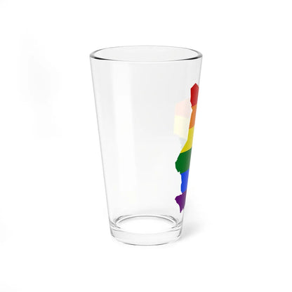 LGBT flag map of Chad (Chad) Pint Glass 16oz - Go Mug Yourself
