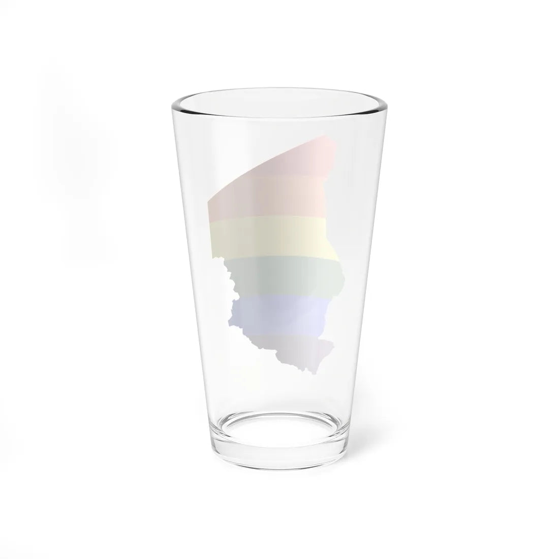 LGBT flag map of Chad (Chad) Pint Glass 16oz - Go Mug Yourself
