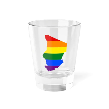 LGBT flag map of Chad (Chad) Shot Glass 1.5oz 1.5oz - Go Mug Yourself