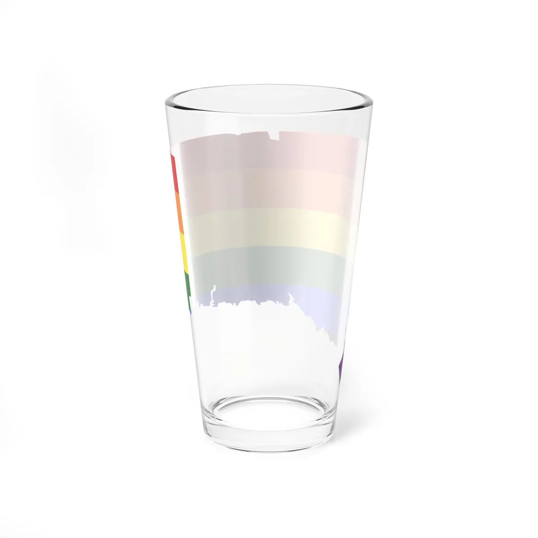 LGBT flag map of Connecticut (United States) Pint Glass 16oz - Go Mug Yourself