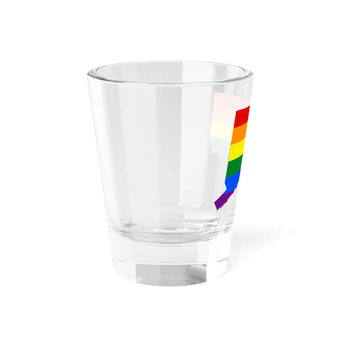 LGBT flag map of Connecticut (United States) Shot Glass 1.5oz - Go Mug Yourself
