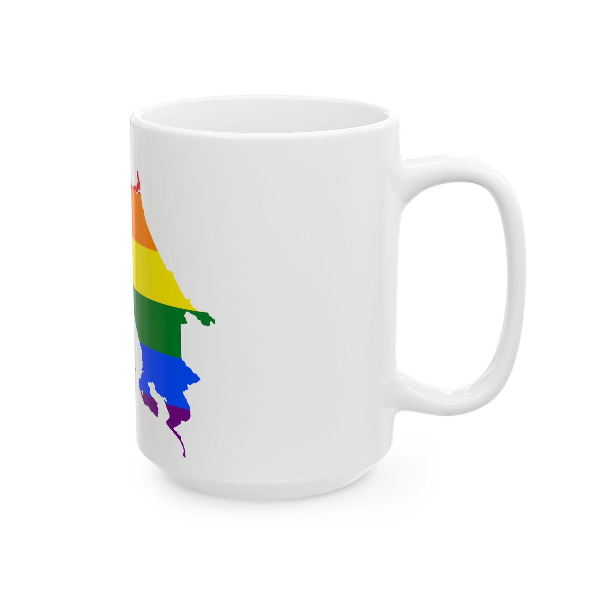 LGBT flag map of Costa Rica (Costa Rica) White Coffee Mug-Go Mug Yourself