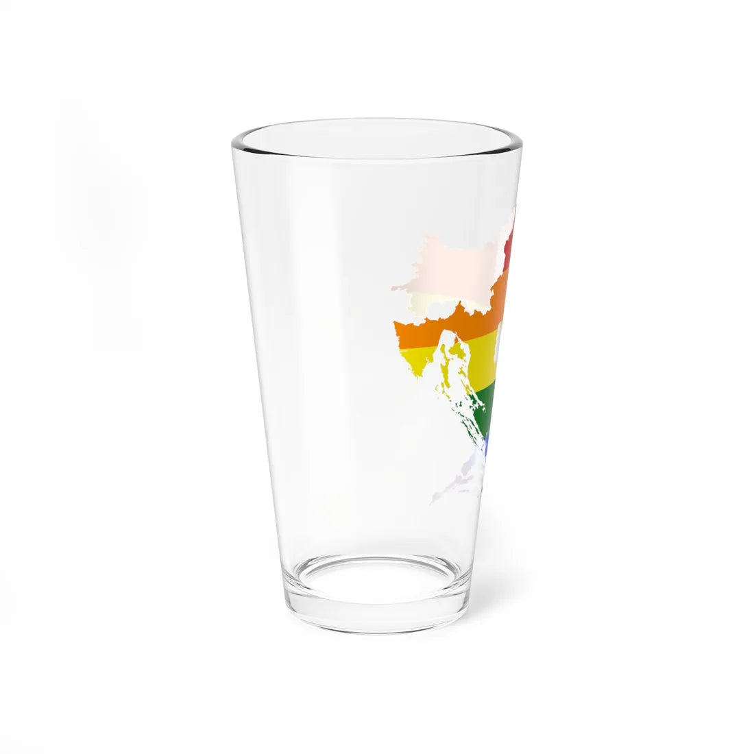 LGBT flag map of Croatia (Croatia) Pint Glass 16oz - Go Mug Yourself