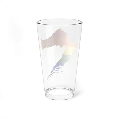 LGBT flag map of Croatia (Croatia) Pint Glass 16oz - Go Mug Yourself