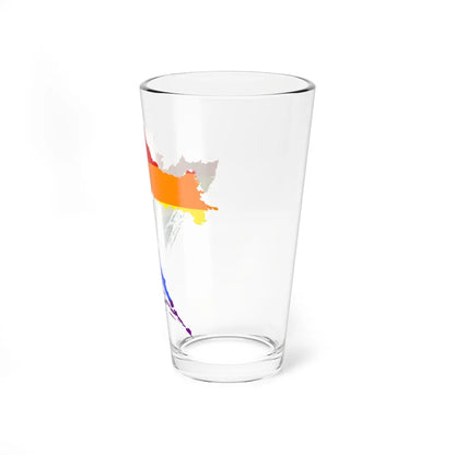 LGBT flag map of Croatia (Croatia) Pint Glass 16oz - Go Mug Yourself