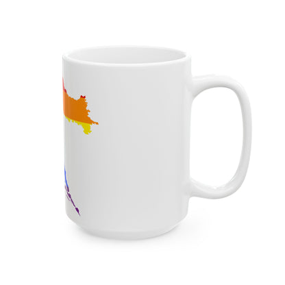 LGBT flag map of Croatia (Croatia) White Coffee Mug-Go Mug Yourself